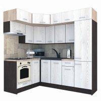 Bucatarie de Colt BIG GENA NEW DR. 160-230, Wenge / Decor K010